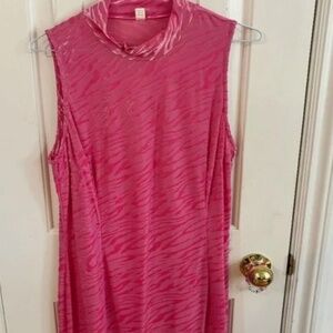Fashion Brand Company - pink zebra pattern see-through  dress